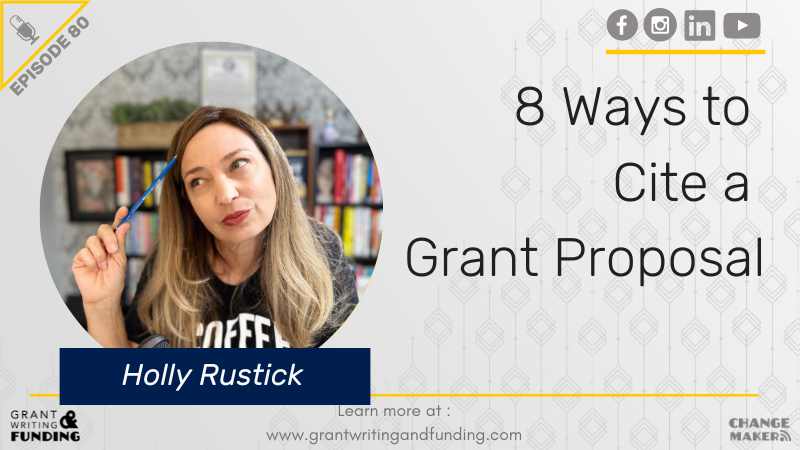 how to write citations for a grant proposal