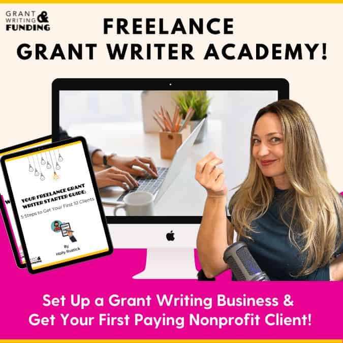 Start a freelance grant writing