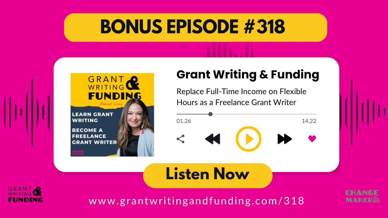 replace income by writing grants