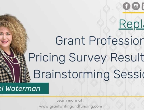 Ep. 342 Replay: Grant Professionals Pricing Survey Results & Brainstorming Sessions